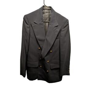 Bachrach Blazer Navy Blue Gold Buttons Business Size 40R Chest:40 Length:30